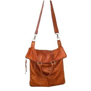 Sabina New York Genuine Leather Tan Crossbody Bag